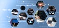 Computer programming, coding and AI artificial intelligence NLP data development Royalty Free Stock Photo