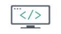 Computer Programming Icon, Software Development and Coding, vector design Generative AI Royalty Free Stock Photo