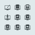 Computer Programming Icons Set Programmer Developer Stock Filled Icon Set Vector Royalty Free Stock Photo