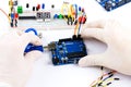 Computer programming microelectronics Royalty Free Stock Photo