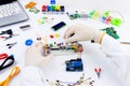 Computer programming microelectronics Royalty Free Stock Photo