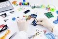Computer programming microelectronics Royalty Free Stock Photo