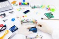 Computer programming microelectronics Royalty Free Stock Photo