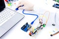 Computer programming microelectronics Royalty Free Stock Photo