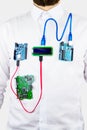 Computer programming microelectronics Royalty Free Stock Photo