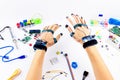 Computer programming microelectronics Royalty Free Stock Photo