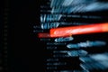 Programmer developer screen, web app coding. Script on computer. Modern display of data source code. Programming code abstract Royalty Free Stock Photo
