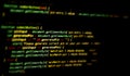 Computer programming source code.Abstract computer script source code background.Html code developing a screen.Web or application Royalty Free Stock Photo
