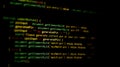 Computer programming source code.Abstract computer script source code background.Html code developing a screen.Web or application Royalty Free Stock Photo