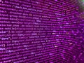 Computer programming source code. Hi-tech modern screen of data, digits and chars on monitor. Laptop screen show abstract computer Royalty Free Stock Photo