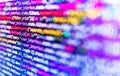 Computer programming source code. Lines of code of a software with several colors. Information technology website coding standards Royalty Free Stock Photo