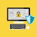 Computer protection. Data protection. Data security Royalty Free Stock Photo