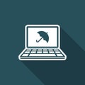 Computer protection - Vector web icon Royalty Free Stock Photo