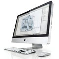 Computer prototyping icon 3D render isolated on white background