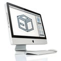 Computer prototyping icon 3D render isolated on white background
