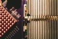 Computer radiator abstract macro background. processor cooling system Royalty Free Stock Photo