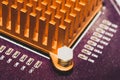 Computer radiator abstract macro background. processor cooling system Royalty Free Stock Photo