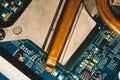 Computer radiator abstract macro background. processor cooling system Royalty Free Stock Photo