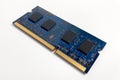Computer RAM. Memory chips on an SO-DIMM module. Royalty Free Stock Photo