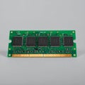 Computer RAM Memory Module Component on Gray Background Royalty Free Stock Photo
