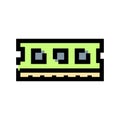 Computer ram memory module pixel art icon Royalty Free Stock Photo