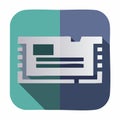 Computer RAM Memory Stick Flat Design Icon Royalty Free Stock Photo