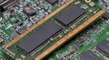 Computer ram module on circuit board technology background Royalty Free Stock Photo