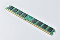 Computer RAM module on a clean white background, a single stick of memory for PC upgrades Royalty Free Stock Photo