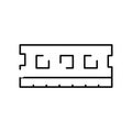 Computer ram module outline icon representing memory Royalty Free Stock Photo