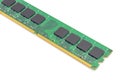 Computer RAM, system, main memory, random access memory, onboard, computer detail, close-up, high resolution, isolated on white Royalty Free Stock Photo