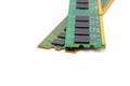 computer RAM, system memory, main memory, random access memory, internal memory, onboard, computer detail, close-up, high resoluti Royalty Free Stock Photo