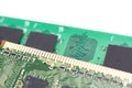 Computer RAM, system memory, main memory, random access memory, internal memory, onboard, computer detail, close-up Royalty Free Stock Photo