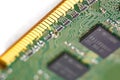 Computer RAM, system memory, main memory, random access memory, internal memory, onboard, computer detail, close-up, high resoluti Royalty Free Stock Photo