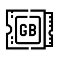 Computer random access memory gb icon design Royalty Free Stock Photo