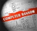 Computer Ransom Malicious Cyber Attack 2d Illustration