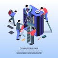 Computer Repair Composition Royalty Free Stock Photo