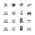 Computer Repair Icons Set Royalty Free Stock Photo