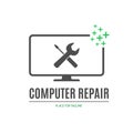 Computer repair service logotype design