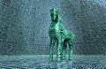 computer safety concept, trojan horse in electronic environment, 3D illustration Royalty Free Stock Photo