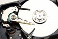 Computer sata hard disk drive disassembled closeup Royalty Free Stock Photo