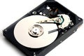 Computer sata hard disk drive inside internals Royalty Free Stock Photo