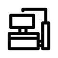 Computer Scanner Icon Vector. Outline Computer Scanner Sign. Can be used for websites, mobile apps and UI Royalty Free Stock Photo