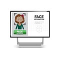 Computer Scanning User Female Face Identification Technology Access Control System Biometrical Recognition Concept Royalty Free Stock Photo