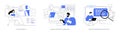 Computer science abstract concept vector illustrations. Royalty Free Stock Photo