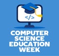 computer science education week for better computer education Royalty Free Stock Photo