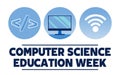 computer science education week for better computer education Royalty Free Stock Photo