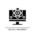 Computer science and STEM pixel perfect black glyph icon Royalty Free Stock Photo
