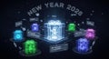New Year 2026 Digital Gifts Royalty Free Stock Photo