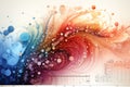 A computer screen with a colorful design on it. Generative AI image. Royalty Free Stock Photo