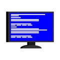 Computer screen of death blue. System error of the PC. Vector i Royalty Free Stock Photo